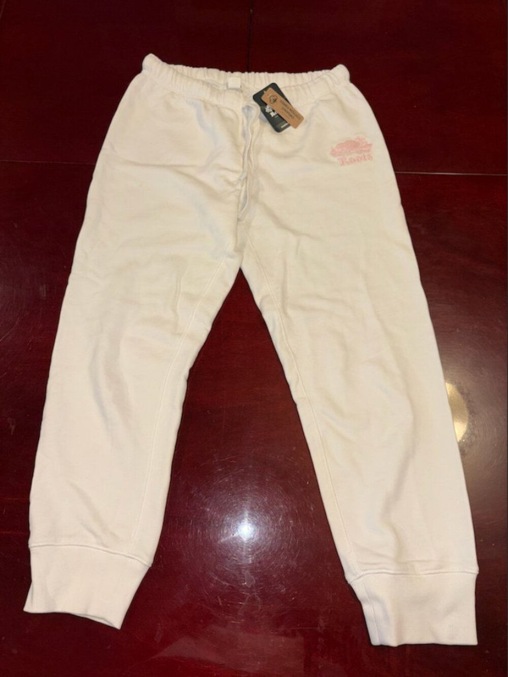 Roots Cream and Pink joggers